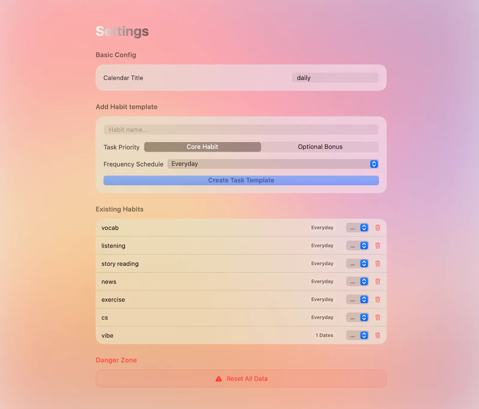 Kinetik — Native macOS Habit Tracker screenshot 5