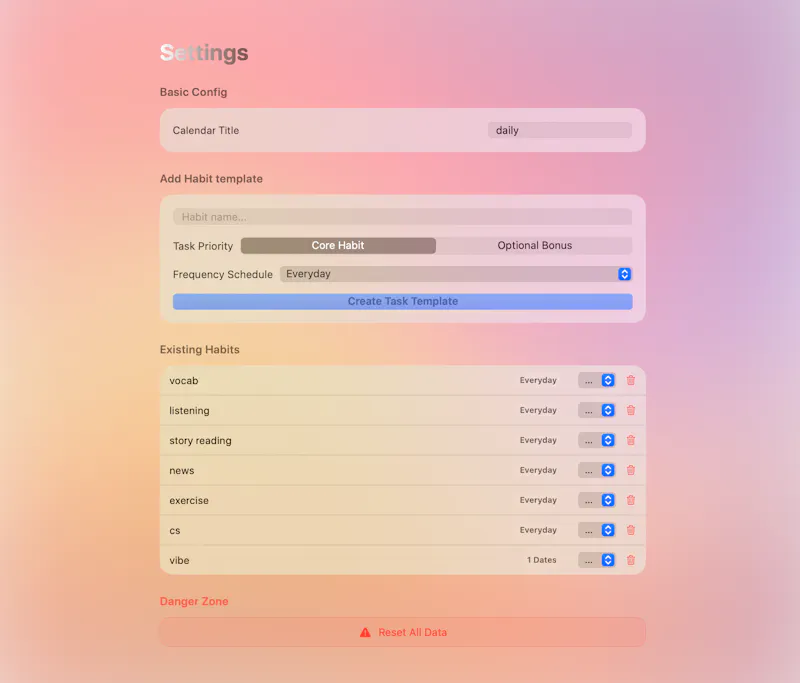 Kinetik — Native macOS Habit Tracker screenshot 5