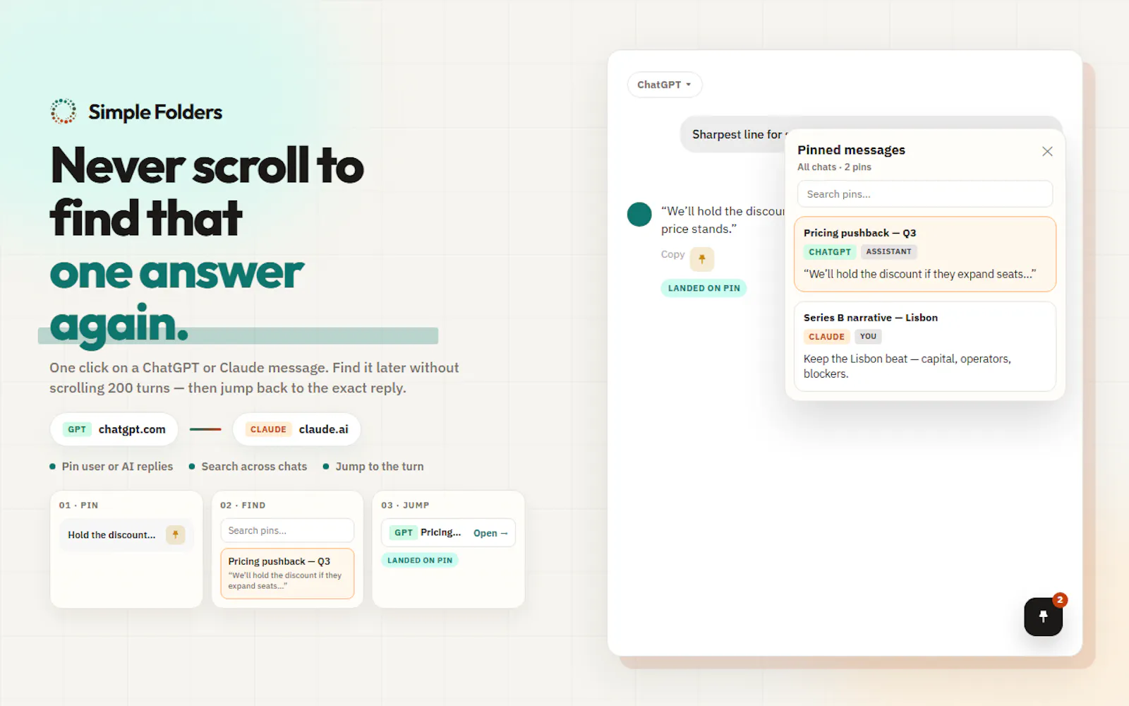 Simple Folder: Organize your AI Chats screenshot 3