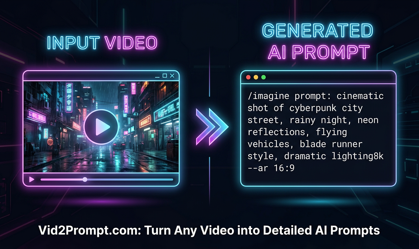 Video to Prompt - Main product screenshot demonstrating key features and user interface