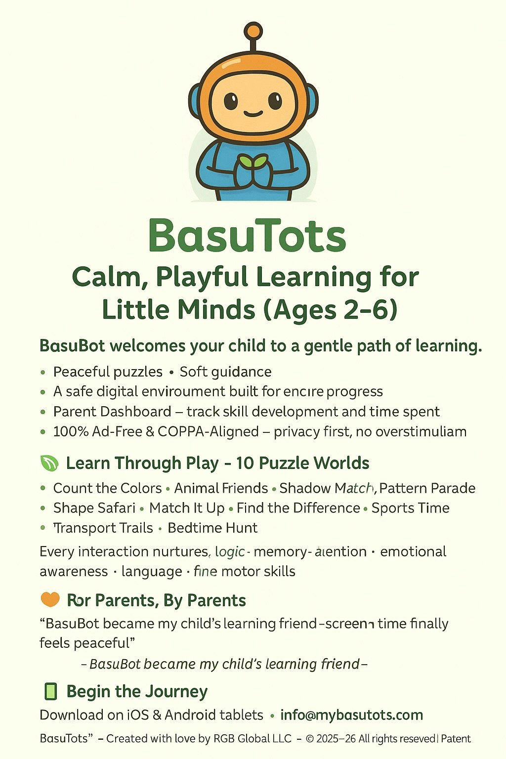 BasuTots - Screenshot 2 showing product features and functionality