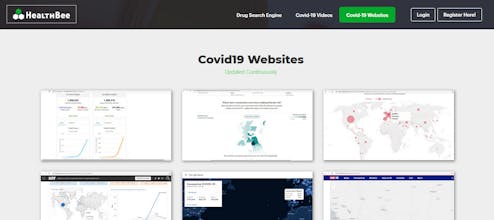 Website show important COVID19 websites gallery image