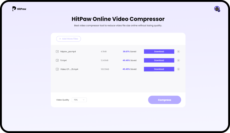 Media Pemampat video dalam talian hitpaw 4