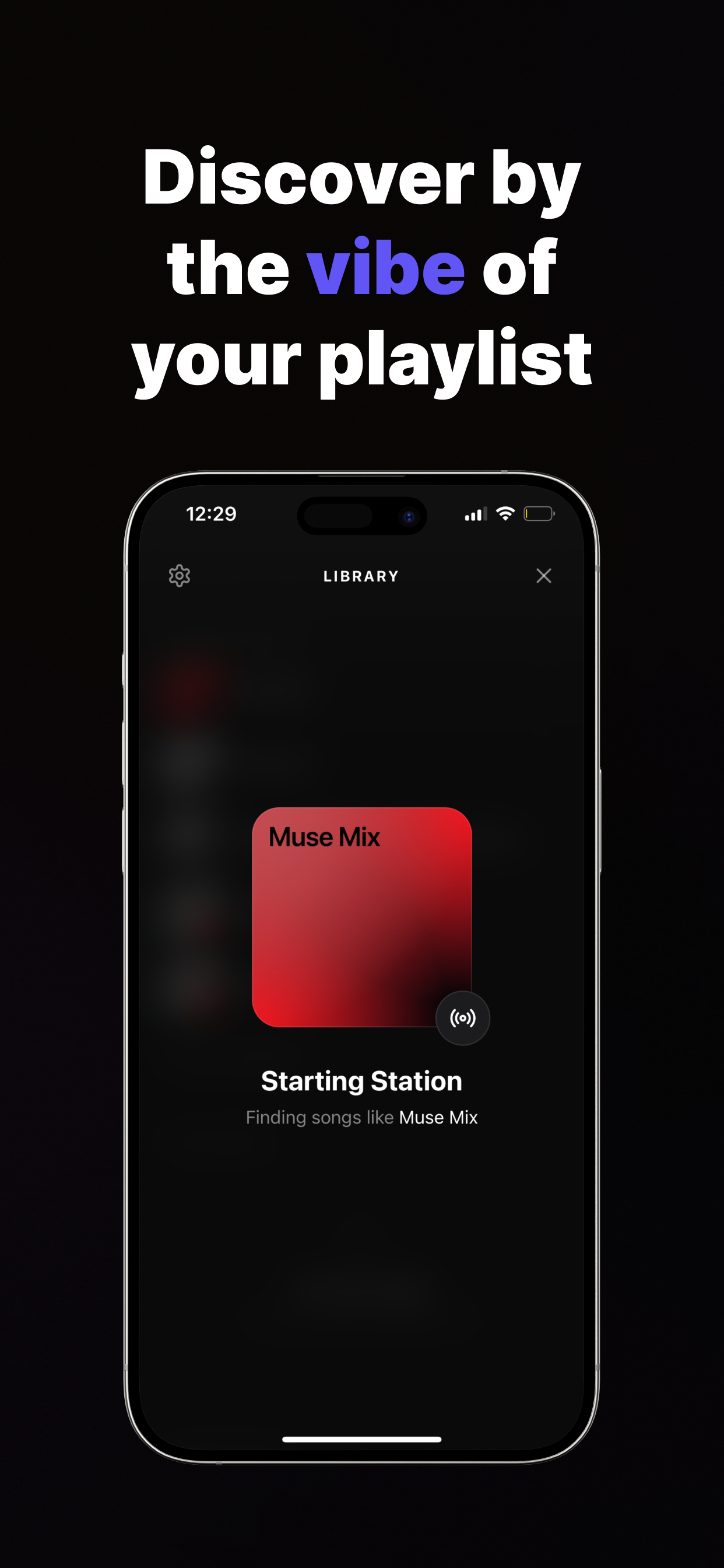 Muse - Tinder for Music - Screenshot 2 showing product features and functionality