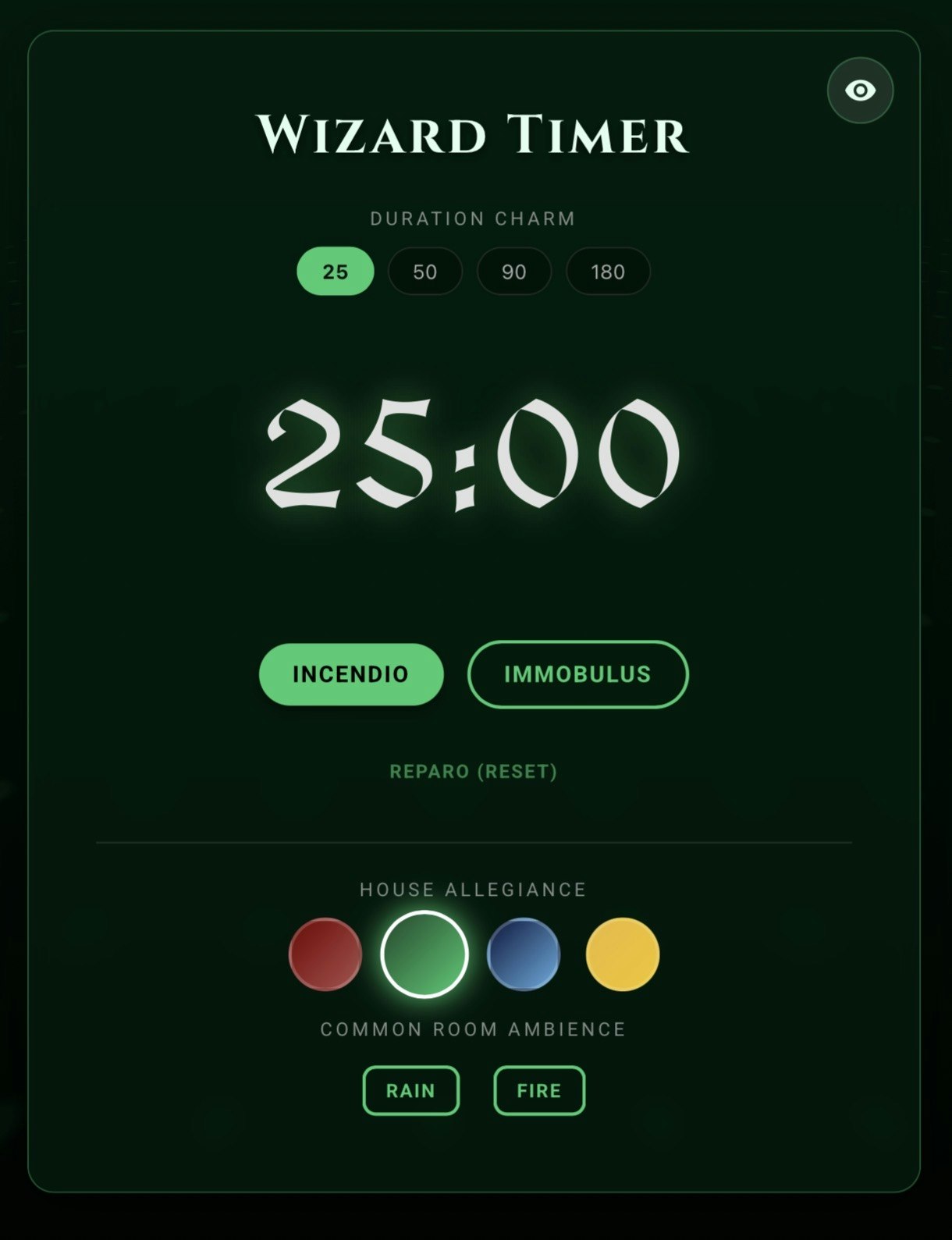 Harry Potter themed pomodoro 