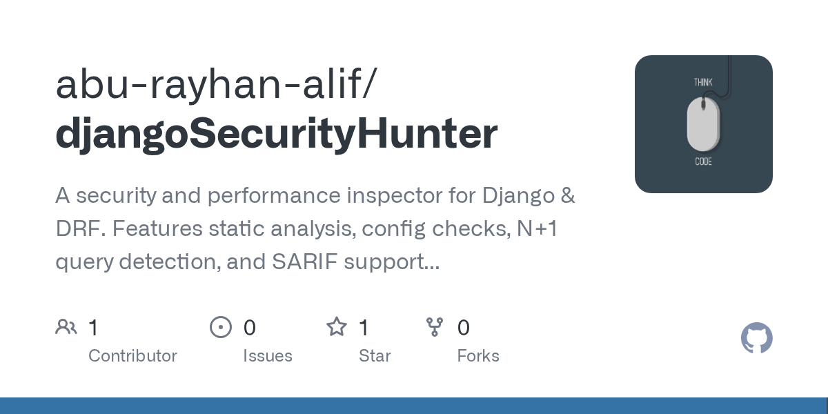 DjangoSecurityHunter gallery image