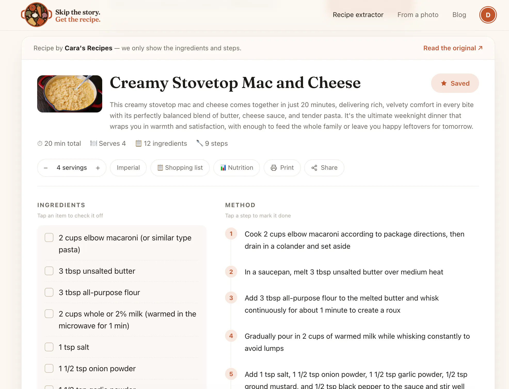 Cut Recipe — No story, just the recipe gallery image