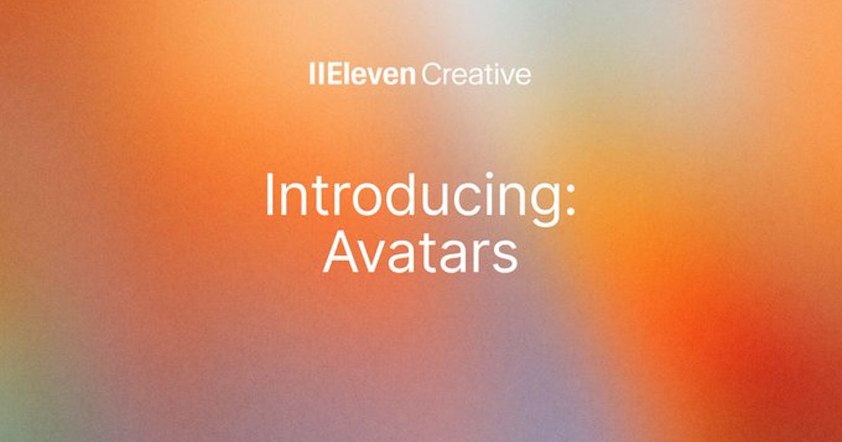 Avatars in ElevenCreative 
