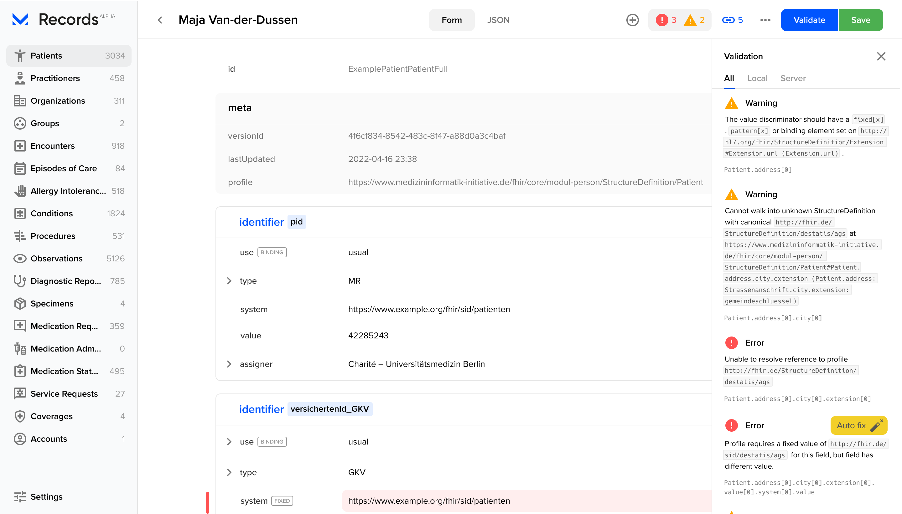 บันทึกทางการแพทย์ - เบราว์เซอร์และบรรณาธิการ FHIR แบบเรียลไทม์ media 6
