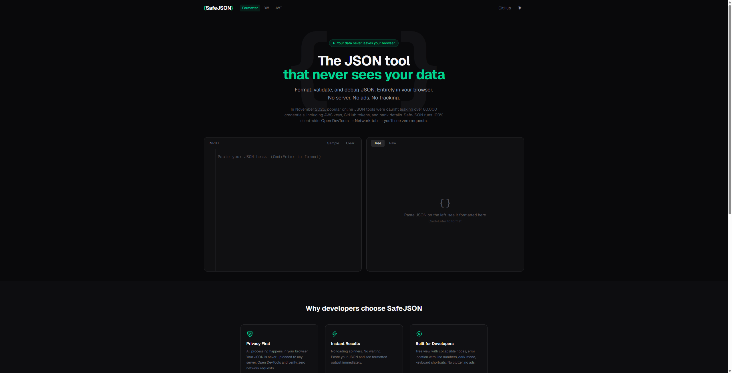 SafeJSON — Privacy gallery image