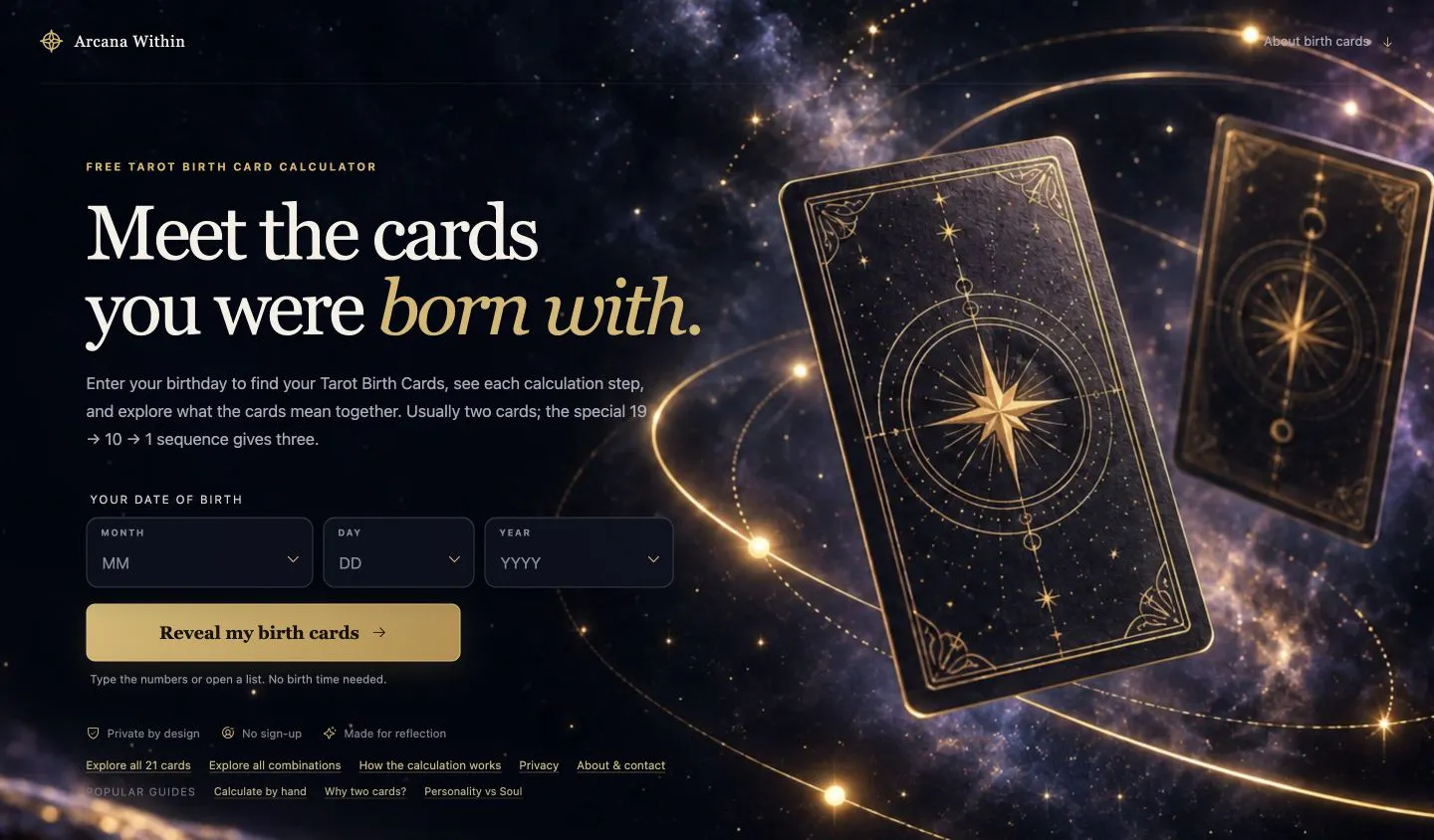 Tarot Birth Card Calculator gallery image