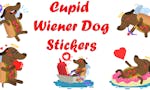 Cupid Wiener Dog Stickers image