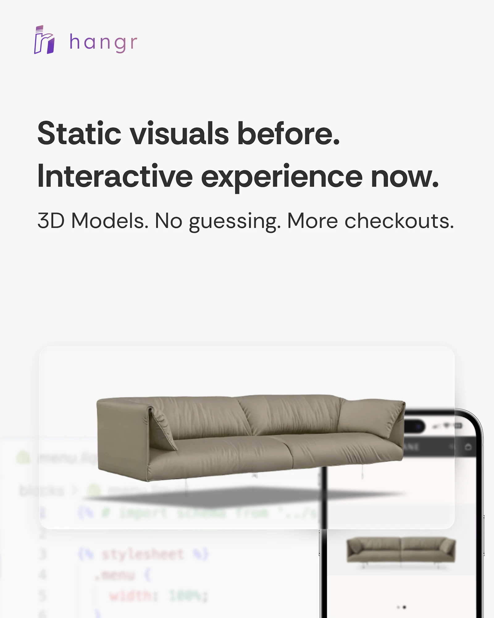 Hangr – 3D Experience for Ecommerce screenshot 1