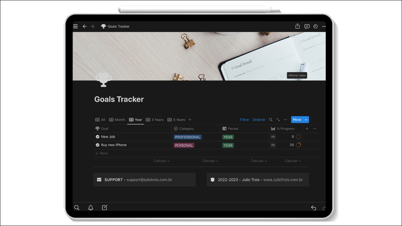 Rastreador de objetivos media 3
