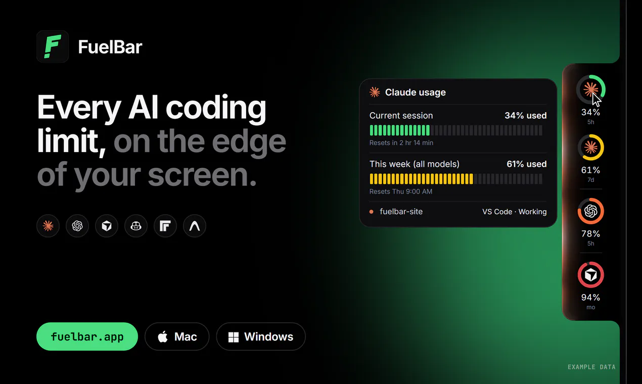 FuelBar for Mac and Windows gallery image