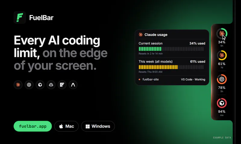 FuelBar for Mac and Windows screenshot 2