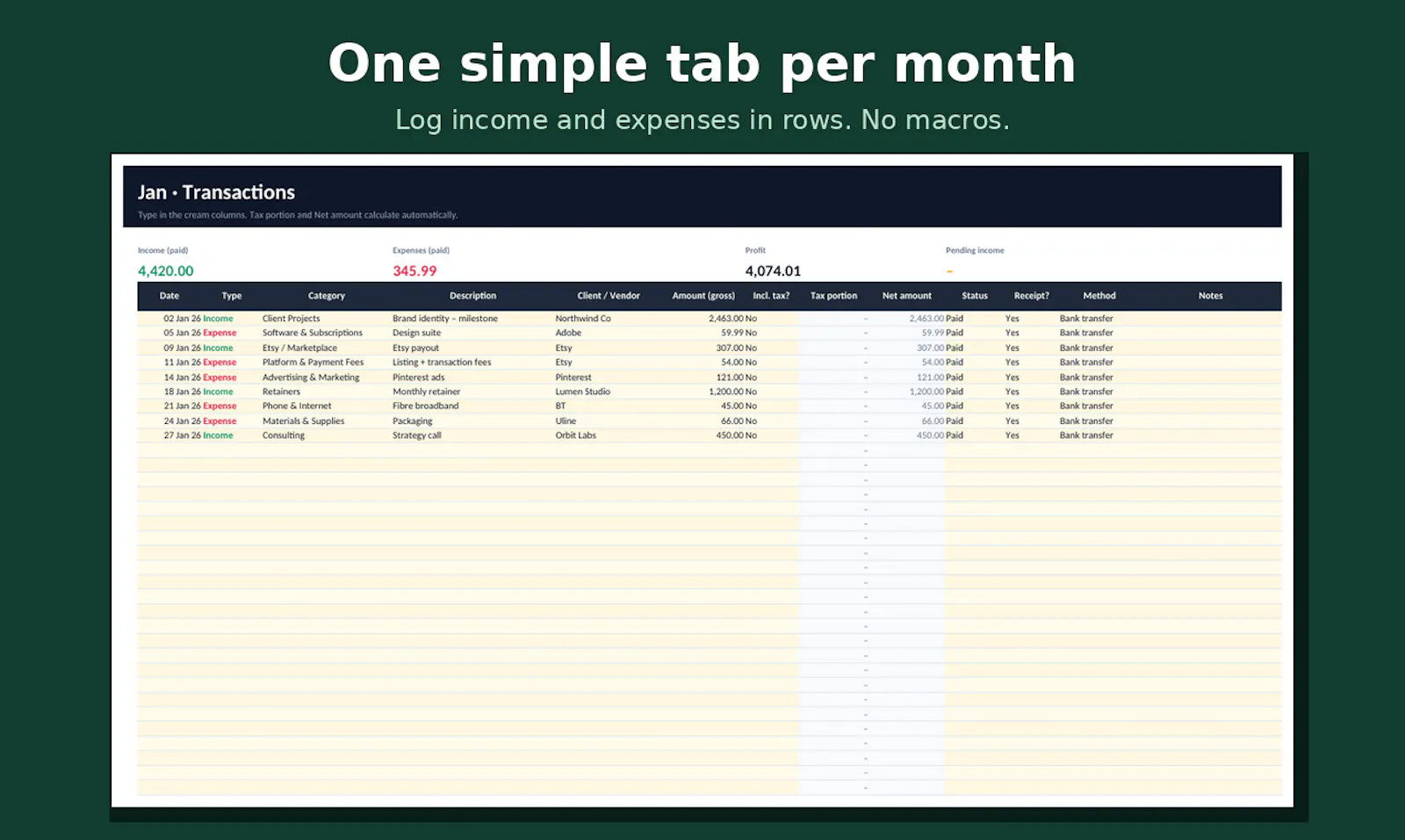 Ponte Sheets screenshot 2