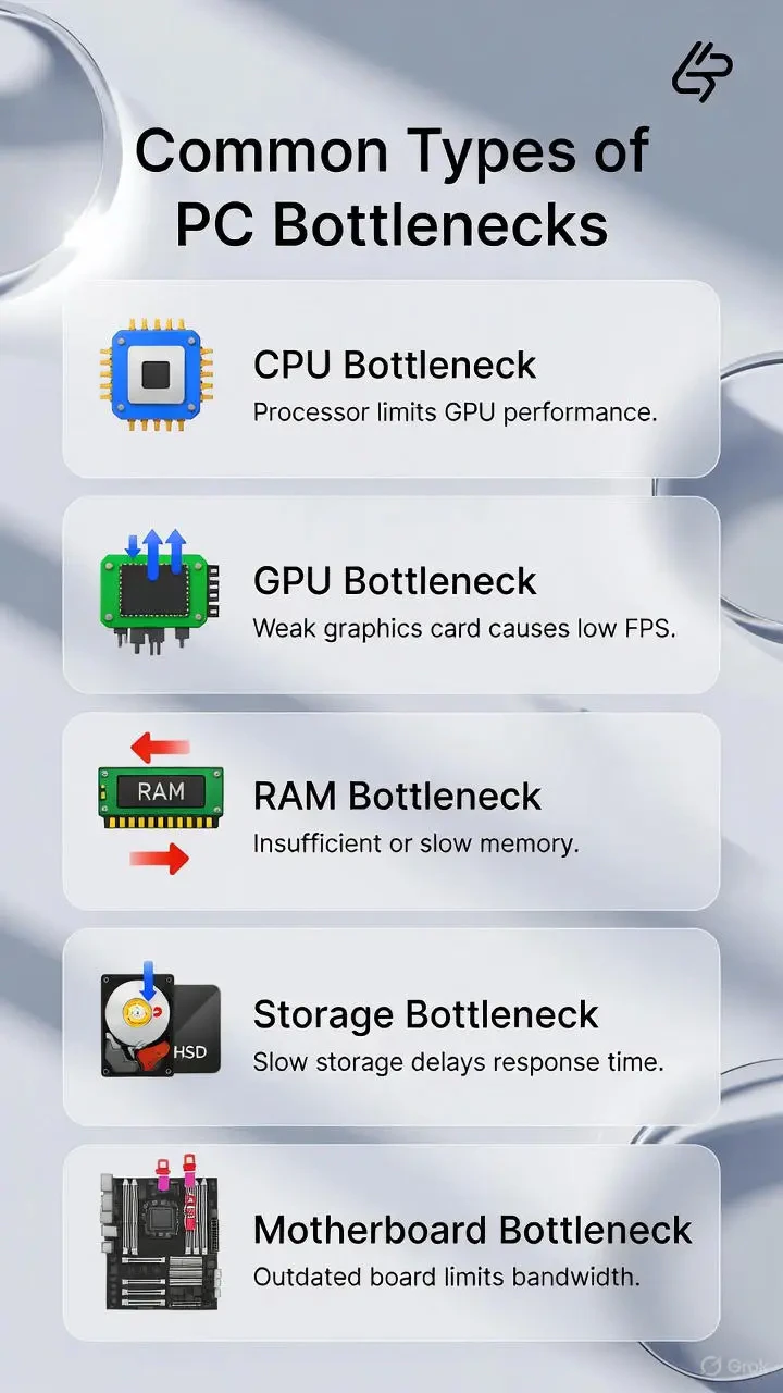 Interfejs kalkulatora wąskiego gardła PC