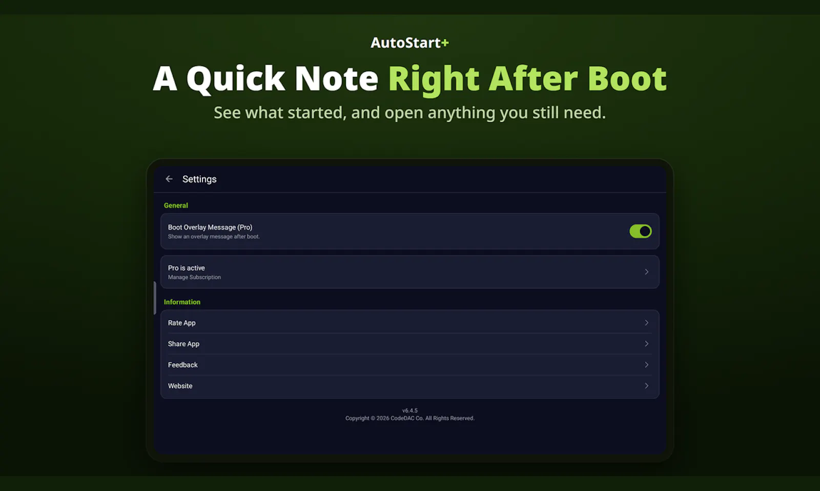 AutoStart+ screenshot 7