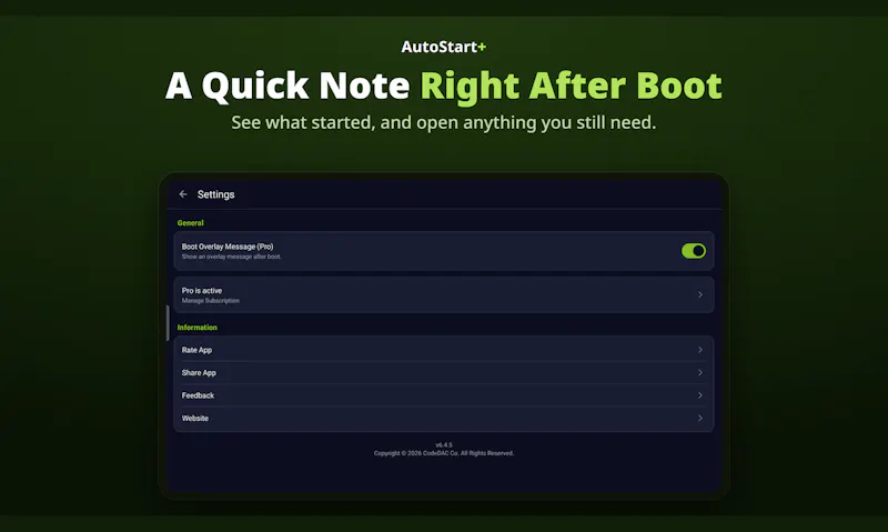 AutoStart+ screenshot 7