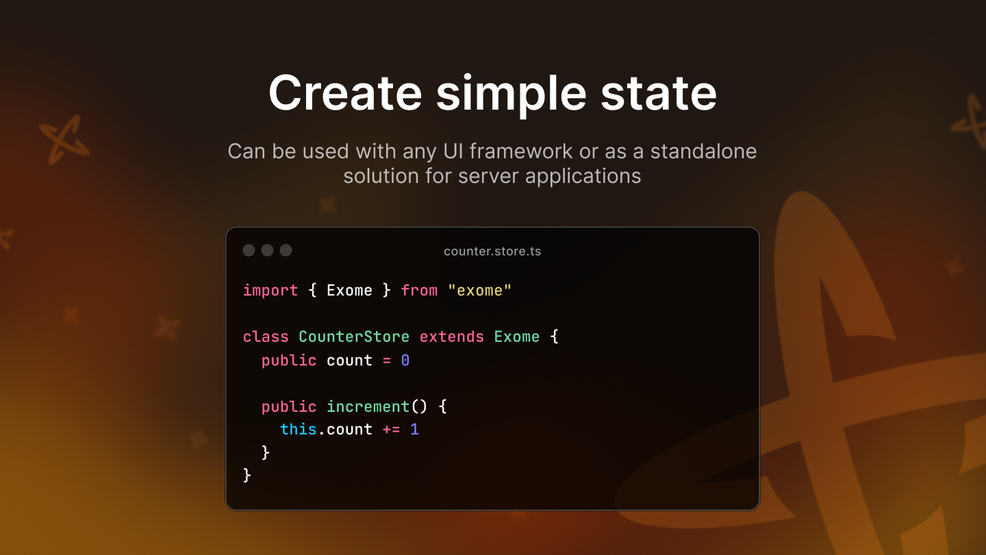 startuptile Exome.js-State manager for deeply nested states