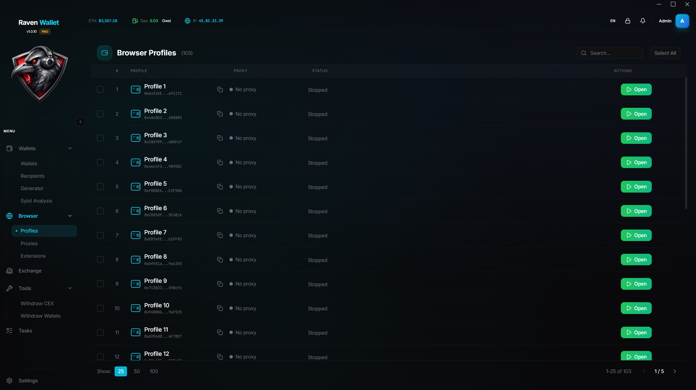 Raven Wallet - Screenshot 3 showing product features and functionality