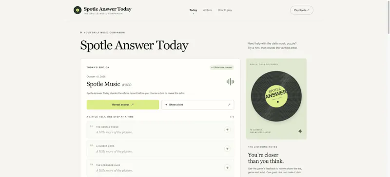 Spotle Answer Today screenshot 1