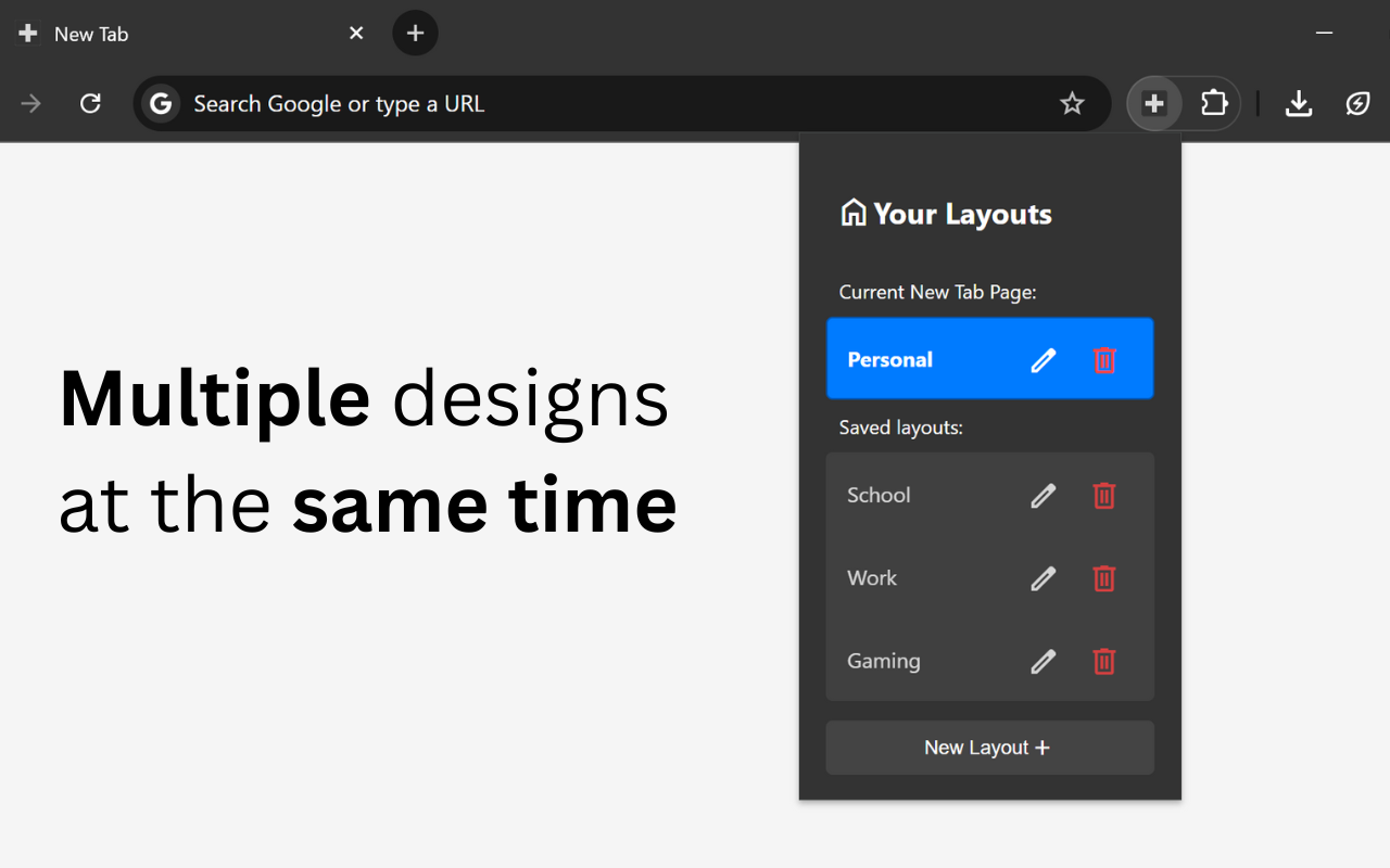 Média Onglet Tailor - Personnalisez votre nouvelle page d'onglet avec des widgets, des outils et plus encore 3