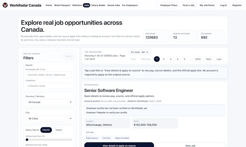 WorkRadar Canada screenshot 2