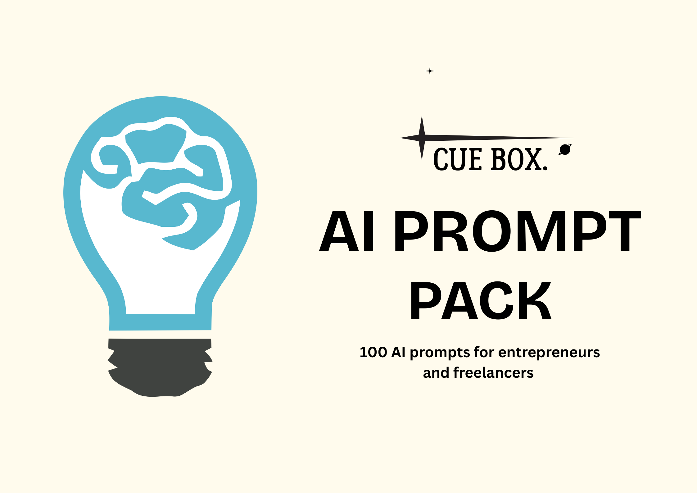 Cue Box AI Prompt Pack for Solopreneurs logo