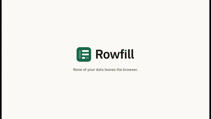 Rowfill screenshot 1 (video preview)