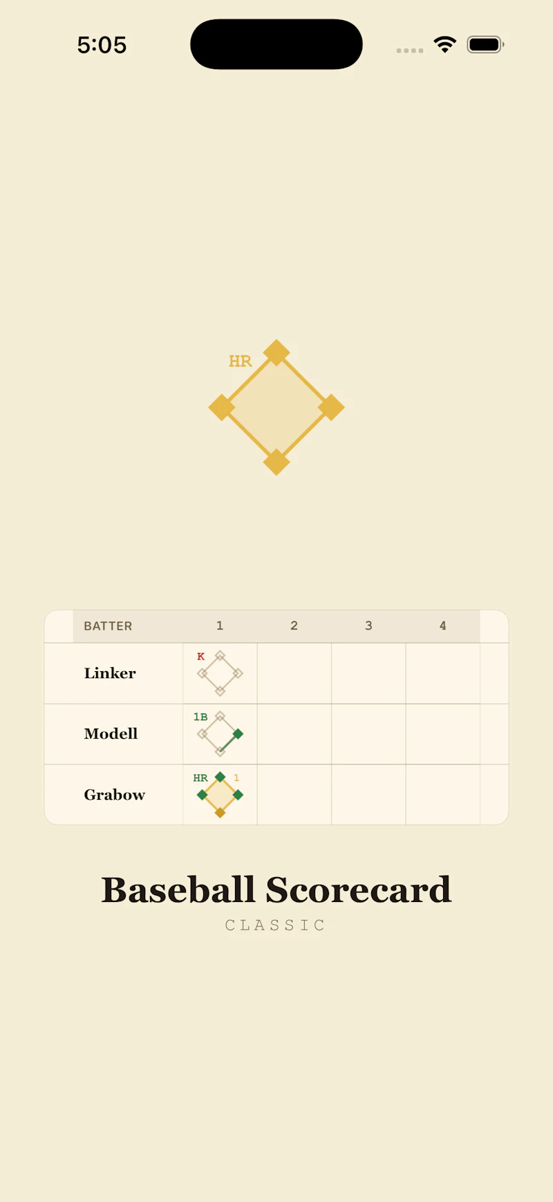 Baseball Scorecard Classic screenshot 3