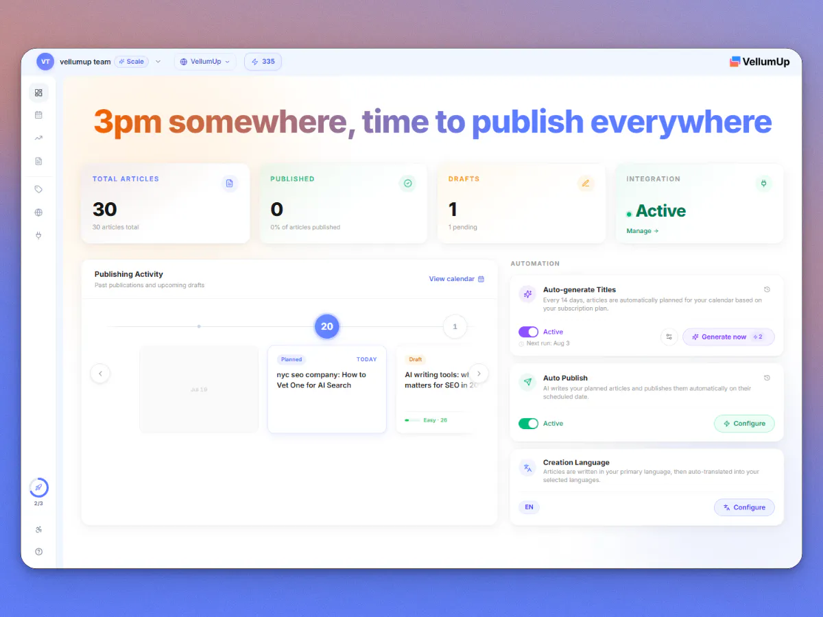 VellumUp — On-Brand Content for SEO & AI gallery image