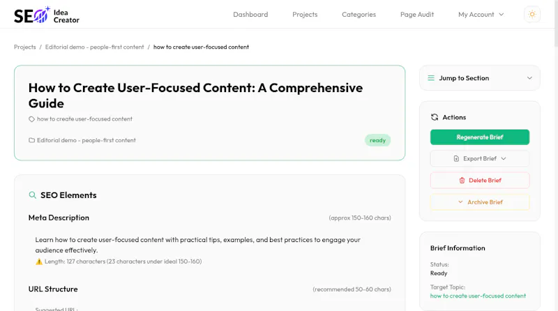 SEO Idea Creator screenshot 2