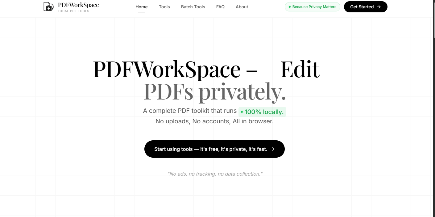 PDF WorkSpace - Privacy Matters - Product Hunt launch logo and brand identity