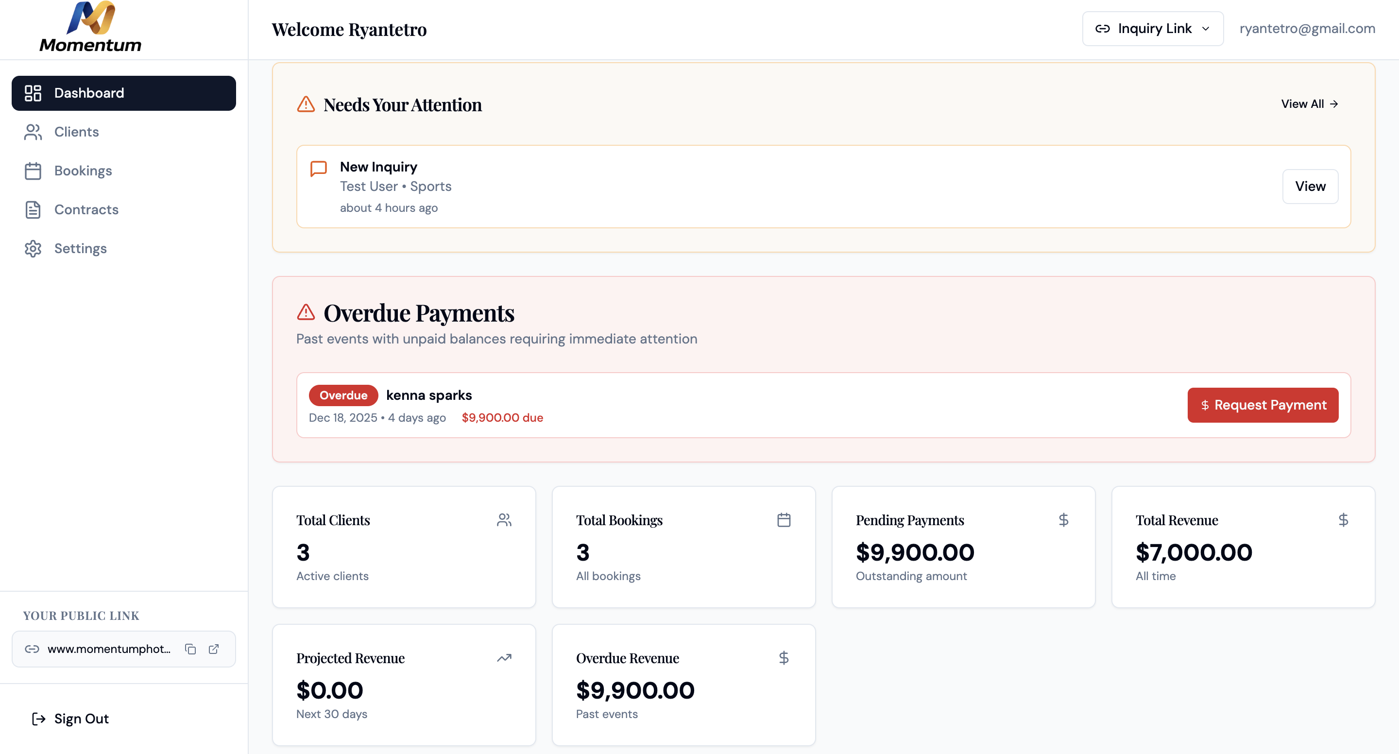 Momentum - Screenshot 2 showing product features and functionality