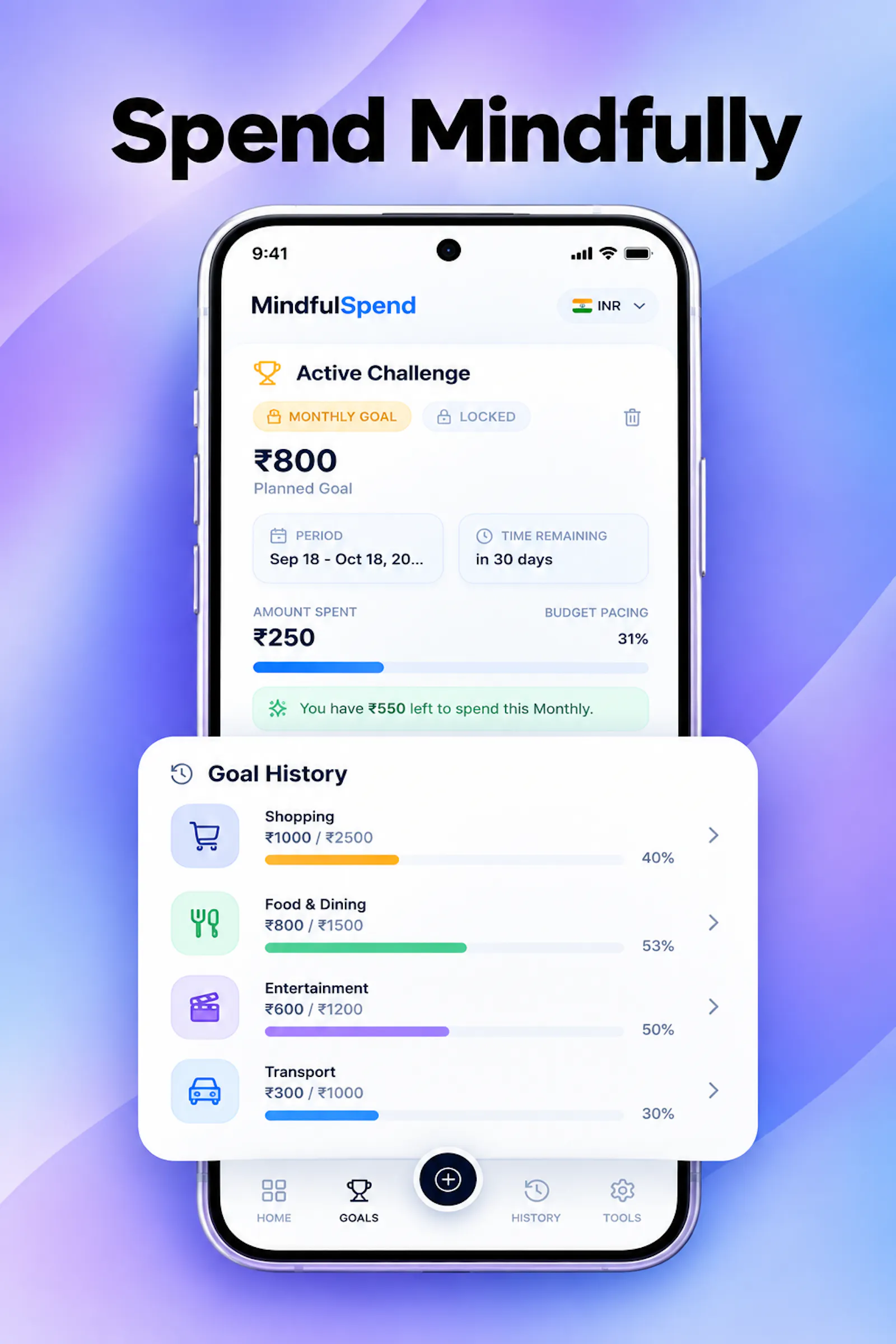 Mindfulspend screenshot 1