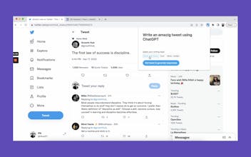 TwitterGPT Chrome Extension gallery image