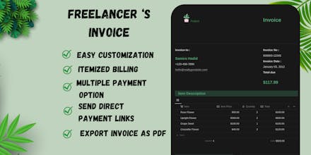 Freelancer Productivity Hub Notion gallery image