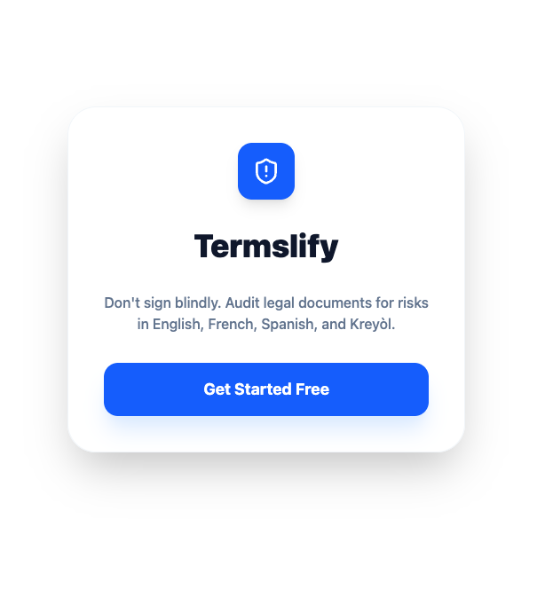 Termslify - Screenshot 3 showing product features and functionality