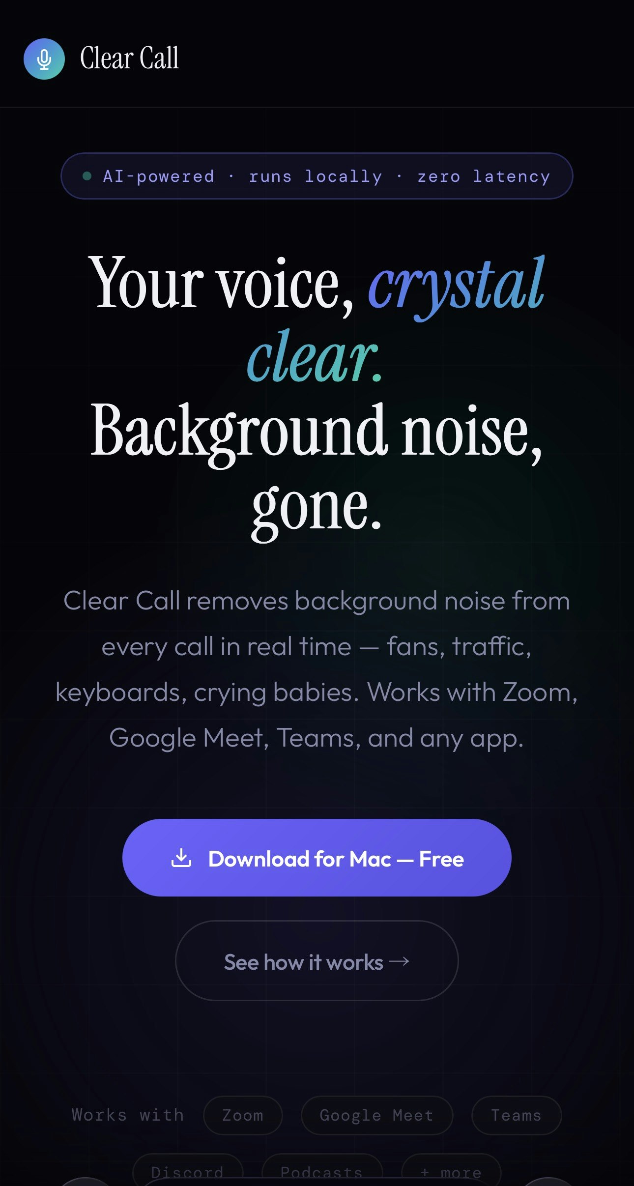 clear call gallery image