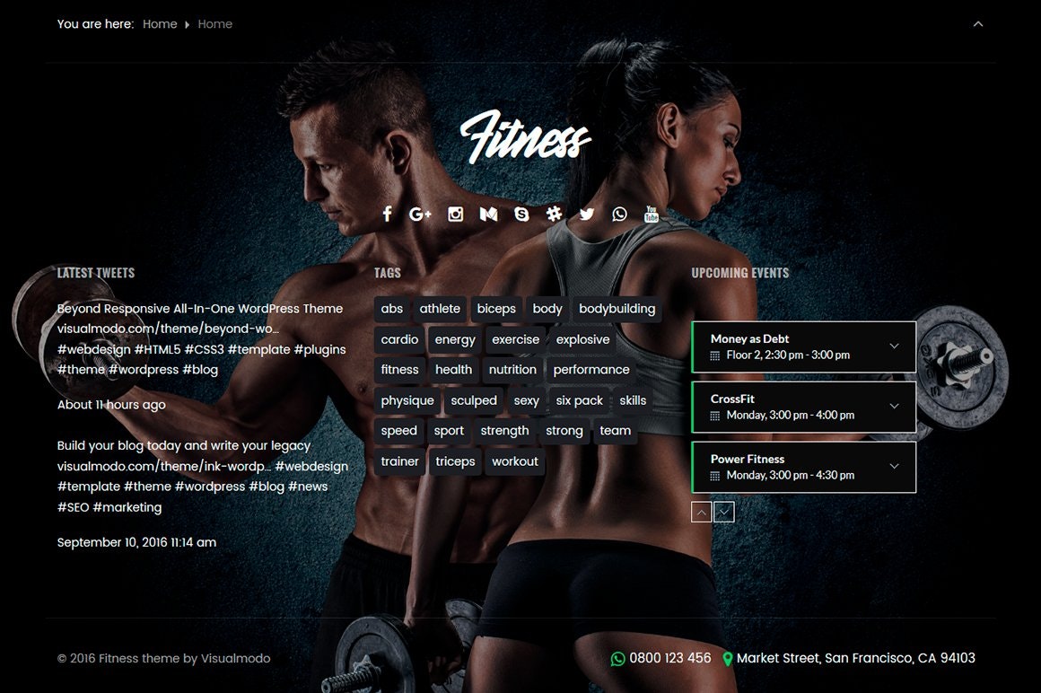Thème WordPress de fitness