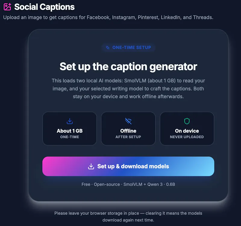 AI Social Captions screenshot 1