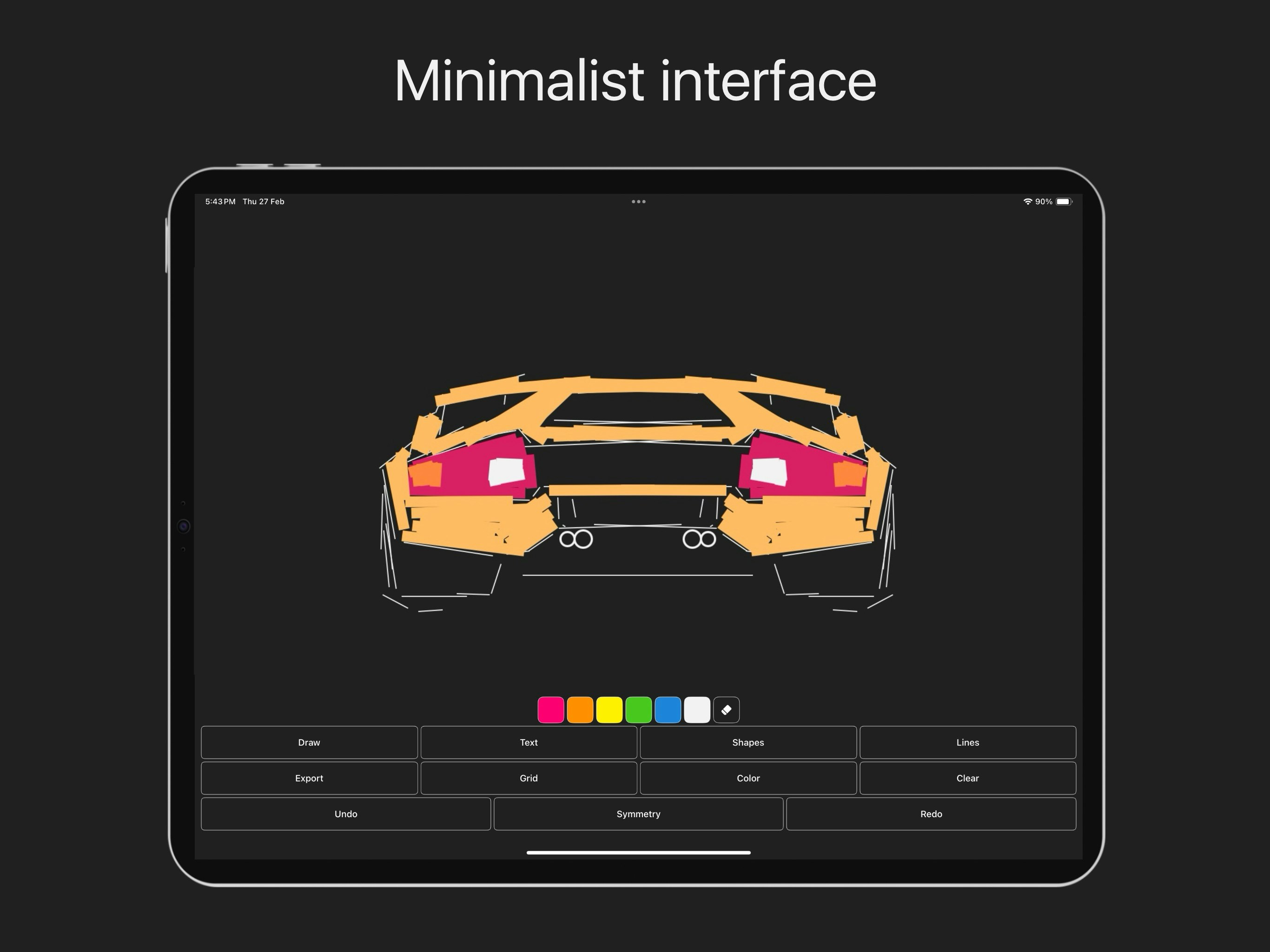 Mídia 5 de Hueg - Aplicativo de desenho minimalista