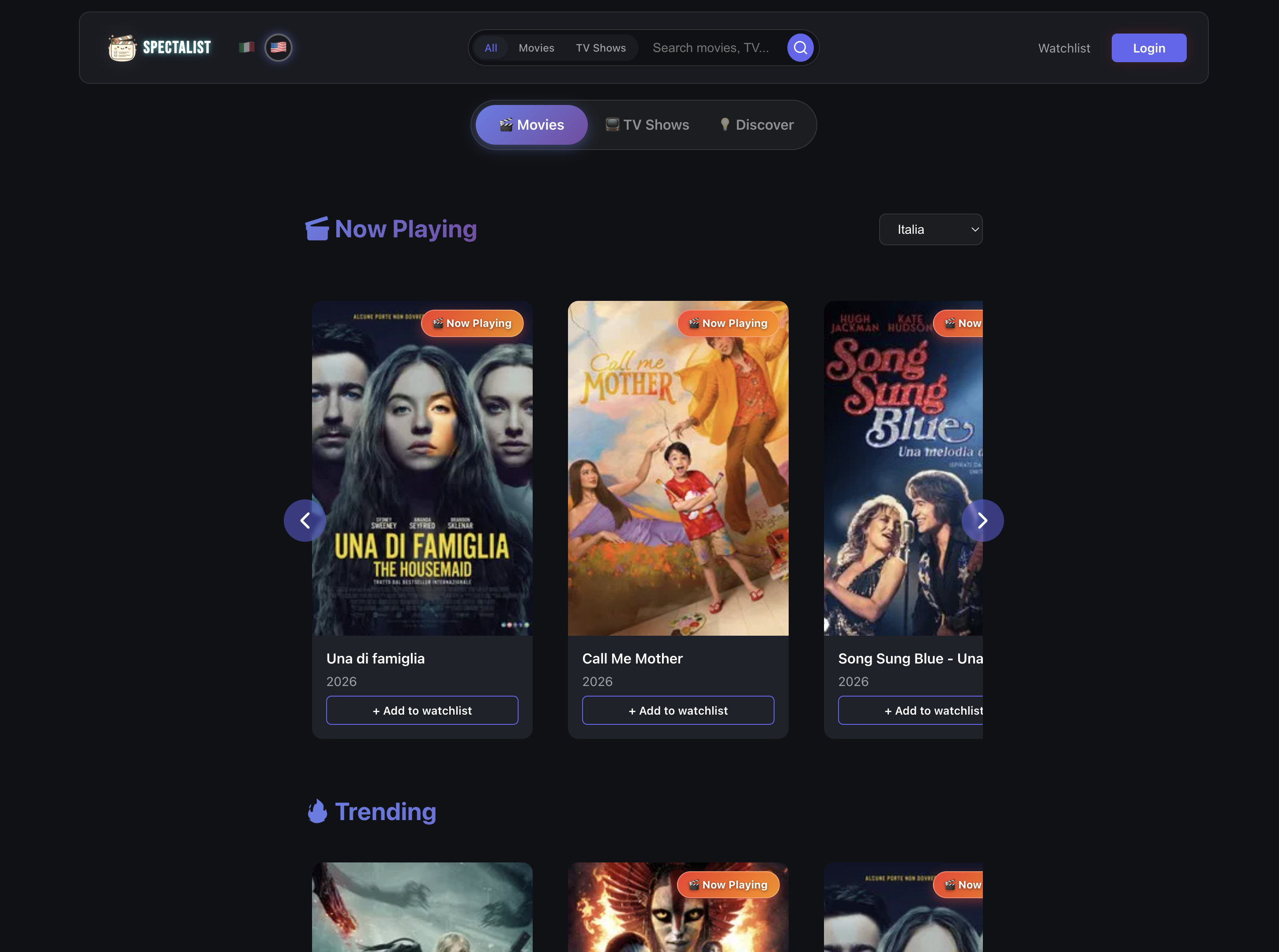 Spectalist - Main product screenshot demonstrating key features and user interface