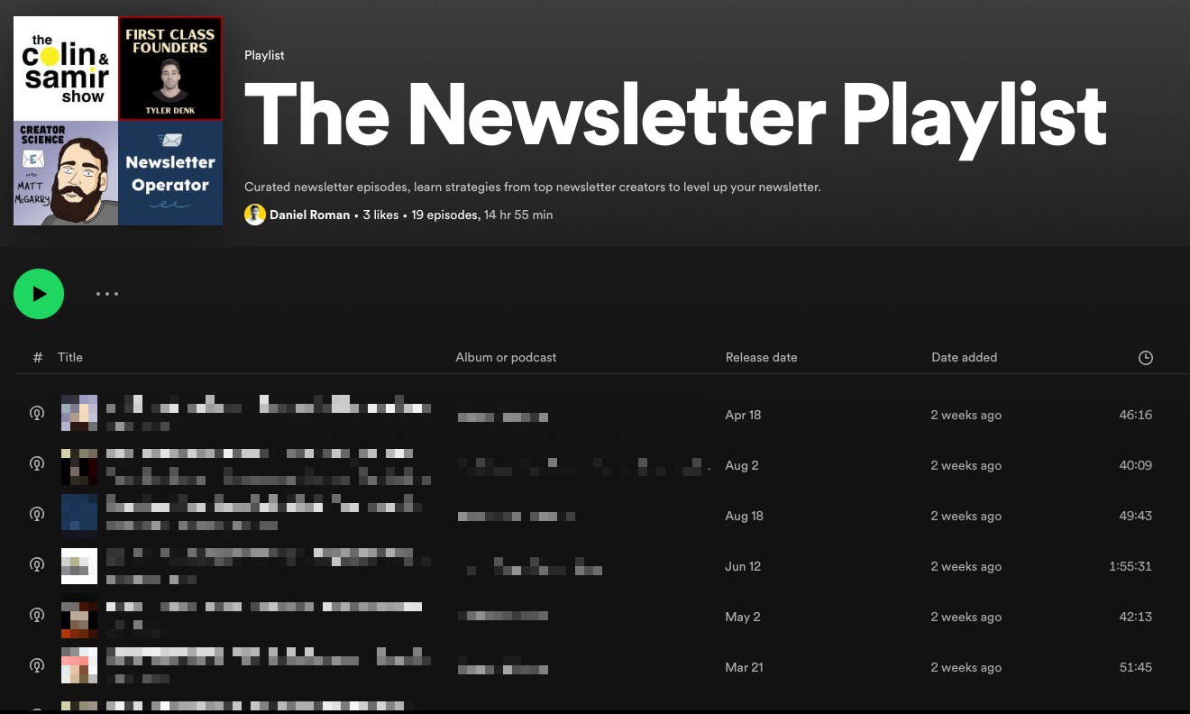 The Newsletter Playlist media 1