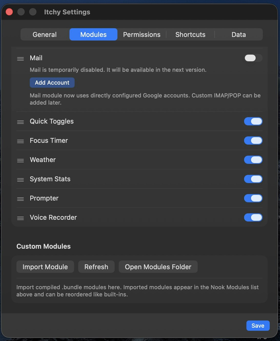 Itchy - Screenshot 3 showing product features and functionality