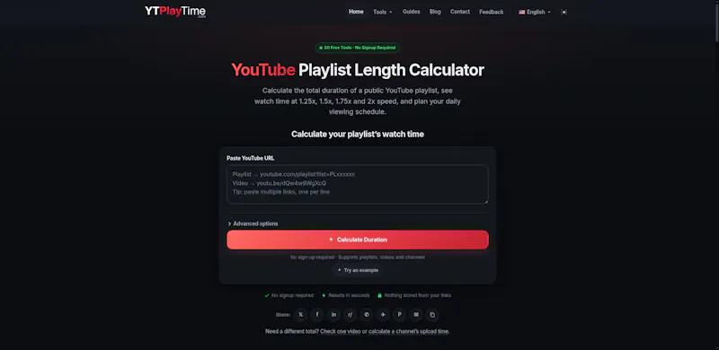 YTPlayTime screenshot 1