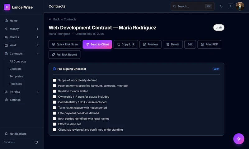LancerWise screenshot 2