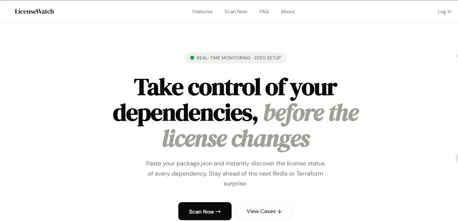 Open Source License Risk Scanner screenshot 1
